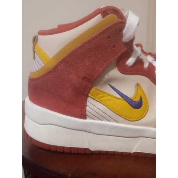 Nike Dunk High Up Cinnabar Red Gold Sneakers Shoes DH3718-600 Women’s Size 9.5 - Picture 4 of 13